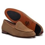 Sapato Feminino Loafer Costanza Bronze Suede