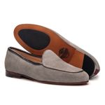 Sapato Feminino Loafer Costanza Suede Cinza
