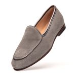 Sapato Feminino Loafer Costanza Suede Cinza