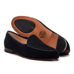 Sapato Feminino Loafer Costanza Suede Preto