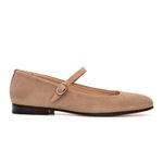 Sapatilha Feminina Domenica Couro Suede Aveia