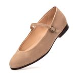 Sapatilha Feminina Domenica Couro Suede Aveia