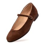 Sapatilha Feminina Domenica Couro Suede Café