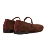 Sapatilha Feminina Domenica Couro Suede Café