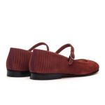 Sapatilha Feminina Domenica Couro Suede Terracota