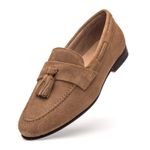 Sapato Feminino Tassel Loafer Allegra Suede Bronze