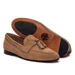 Sapato Feminino Tassel Loafer Allegra Suede Bronze