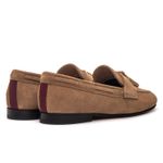 Sapato Feminino Tassel Loafer Allegra Suede Bronze