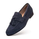 Sapato Feminino Tassel Loafer Allegra Suede Navy