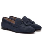 Sapato Feminino Tassel Loafer Allegra Suede Navy