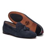 Sapato Feminino Tassel Loafer Allegra Suede Navy