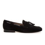 Sapato Feminino Loafer Tassel Allegra Suede Preto