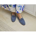 Sapato Feminino Loafer Belgian Lily Azul 