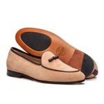 Sapato Feminino Loafer Belgian Lily Bege 