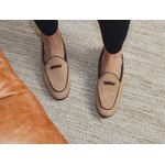 Sapato Feminino Loafer Belgian Lily Bege 