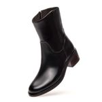 Bota Feminina Bari Couro Preta