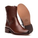 Bota Feminina Bari Couro Whisky