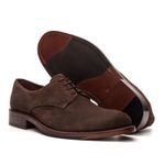 Sapato Social Derby Manzoni Camurça Café