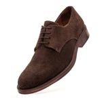 Sapato Social Derby Manzoni Camurça Café