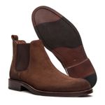 Bota Masculina Brera Chelsea Camurça Café
