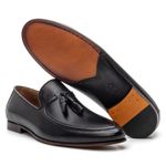 Mocassim Masculino de Couro Preto 194047