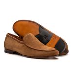 Mocassim Loafer Portofino Camurça Conhaque