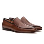 Mocassim Loafer Masculino Portofino Couro Whisky e Cabernet