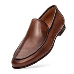 Mocassim Loafer Masculino Portofino Couro Whisky e Cabernet