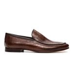 Mocassim Loafer Masculino Portofino Couro Croco Whisky