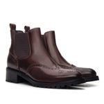 Bota Chelsea Feminina Gênova Castanho
