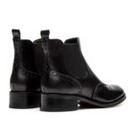 Bota Chelsea Feminina Gênova Preta Solado Top Rubber