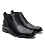 Bota Masculina Chelsea de Couro Preto