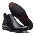 Bota Masculina Chelsea de Couro Preto