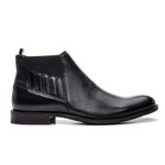 Bota Masculina Chelsea de Couro Preto