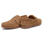 Mocassim Sider Casual Masculino de Couro Camurça Caramelo 3587