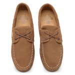 Mocassim Sider Casual Masculino de Couro Camurça Caramelo 3587