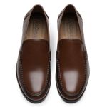 Mocassim Argentino Masculino de Couro Havana 4303