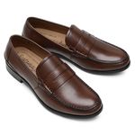 Mocassim Argentino Masculino de Couro Havana 4304