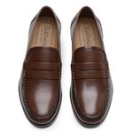 Mocassim Argentino Masculino de Couro Havana 4304