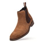 Bota Masculina Merano Chelsea Suede Capuccino