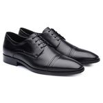 Derby Cap Toe Preto Scatamacchia 4815