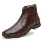 Bota Masculina Conforto com Zíper 4904 Café