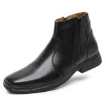 Bota Masculina Conforto com Zíper 4904 Preta