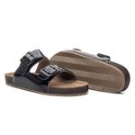 Sandália Estilo Birken de Couro Verniz Preto