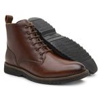 Bota Masculina de Couro com Cadarço 7151 Chocolate