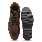 Bota Masculina de Couro com Cadarço 7151 Chocolate