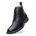 Bota Derby Masculina de Couro Turim com Cadarço Preta