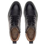 Bota Derby Masculina de Couro Turim com Cadarço Preta