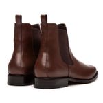 Bota Social Masculina Chelsea Torino em Couro Castanho