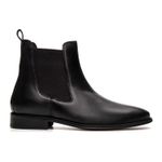 Bota Social Masculina Chelsea Torino em Couro Preta